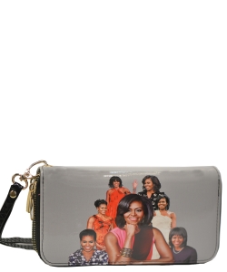 Michelle Obama Icon Wrislet Wallet 28-ML8811 BLACK